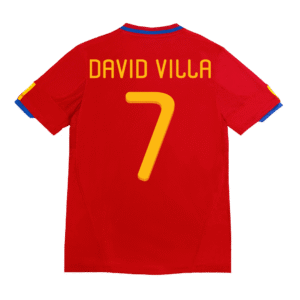 Retro DAVID VILLA #7 2010 Spain Home Soccer Jersey