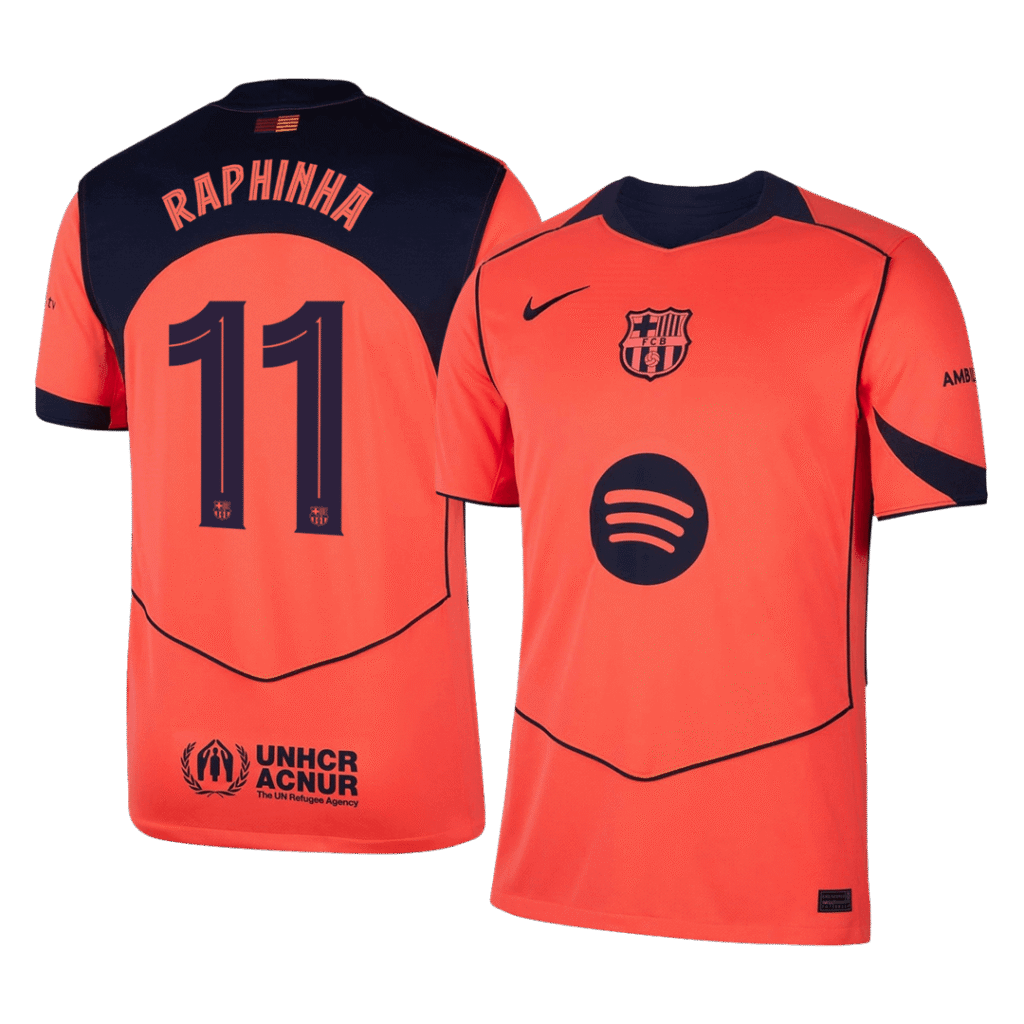 RAPHINHA #11 Barcelona Third Away Soccer Jersey 2025/26 -UCL