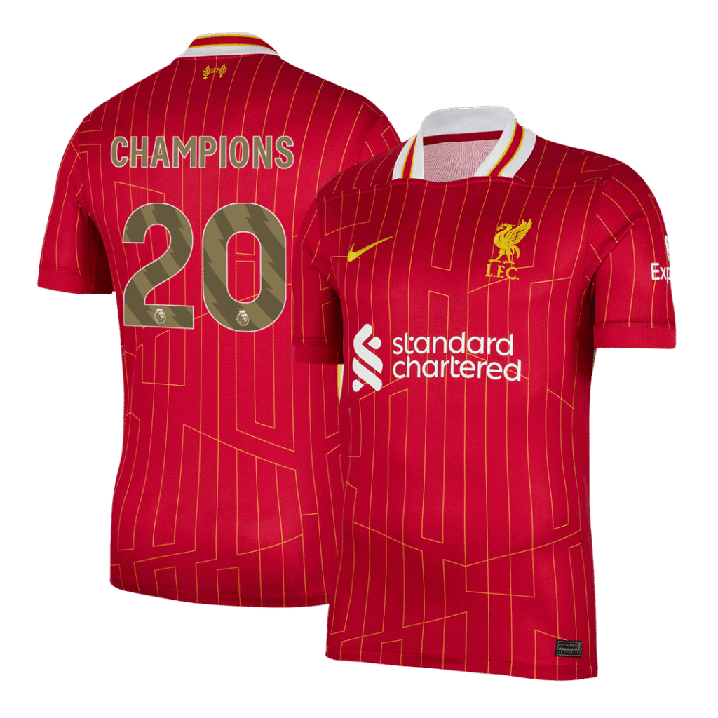 CHAMPIONS #20 Liverpool Home Soccer Jersey 2024/25 Red