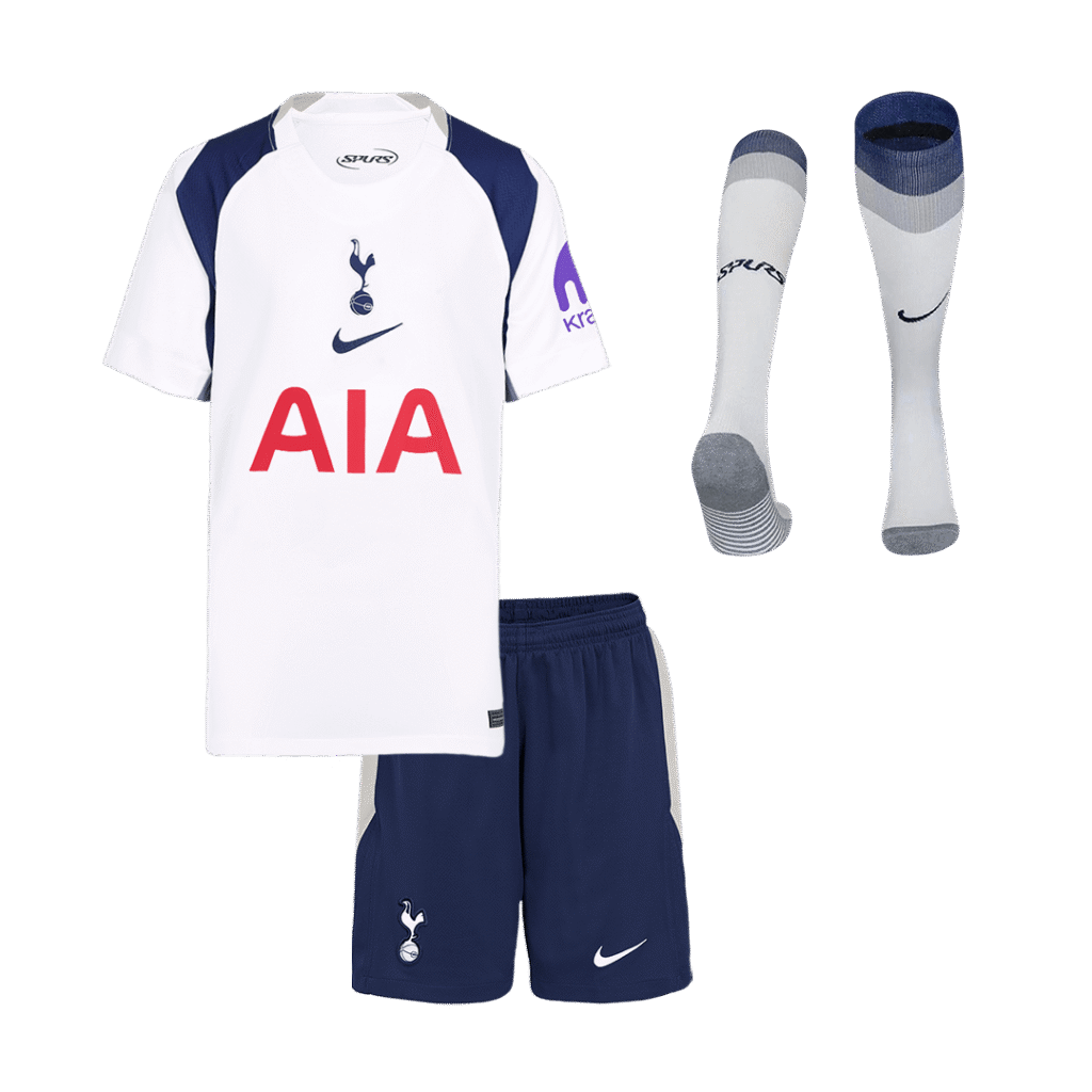 Tottenham Hotspur Home Kids Soccer Jerseys Full Kit 2025/26