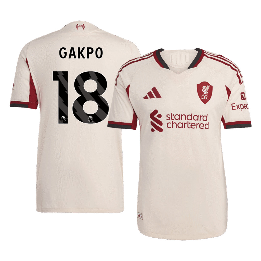 GAKPO #18 Liverpool Away Authentic Soccer Jersey 2025/26