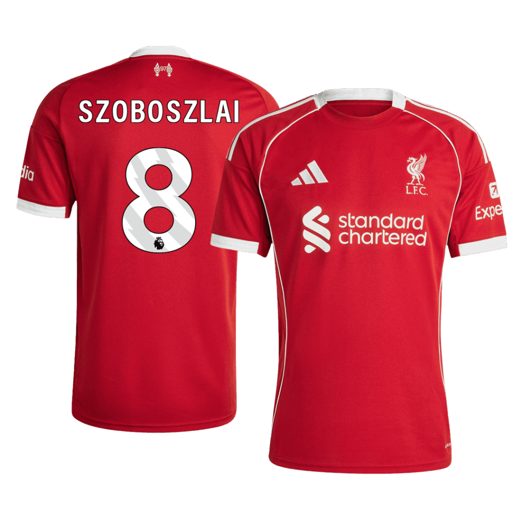 SZOBOSZLAI #8 Liverpool Home Soccer Jersey 2025/26