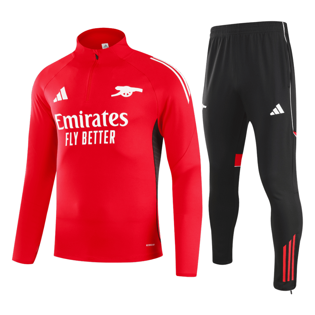 Arsenal 1/4 Zip Tracksuit 2025/26 Kids Red