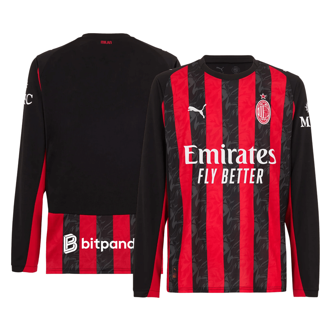 AC Milan Home Long Sleeve Jersey 2025/26 - Image 2