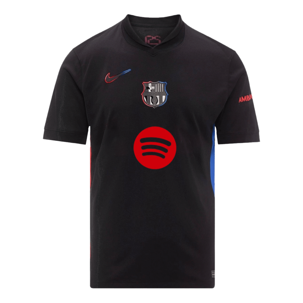 Gift-Barcelona Away Soccer Jersey 2024/25- Spotify Logo Without Text