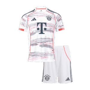 Bayern Munich Away Kids Soccer Jerseys Kit 2025/26 Red