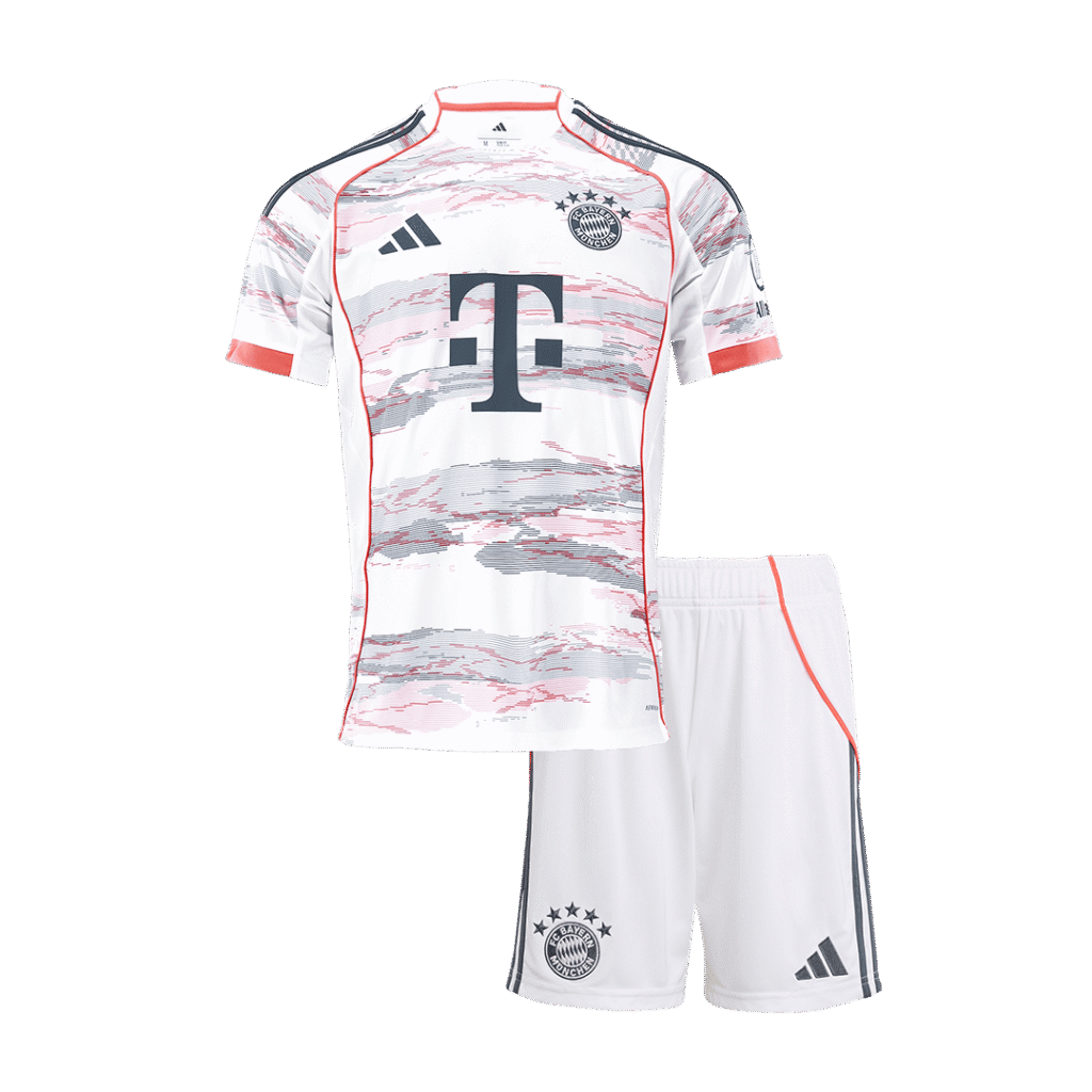 Bayern Munich Away Kids Soccer Jerseys Kit 2025/26 Red